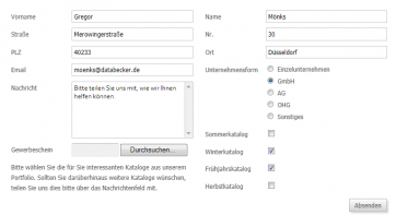 Screenshot Formularabsatz Next Generation