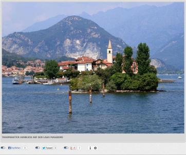 Screenshot Anbindung von Social Media